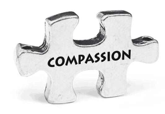 Compassion Puzzle Token on 30&quot; Ball Chain