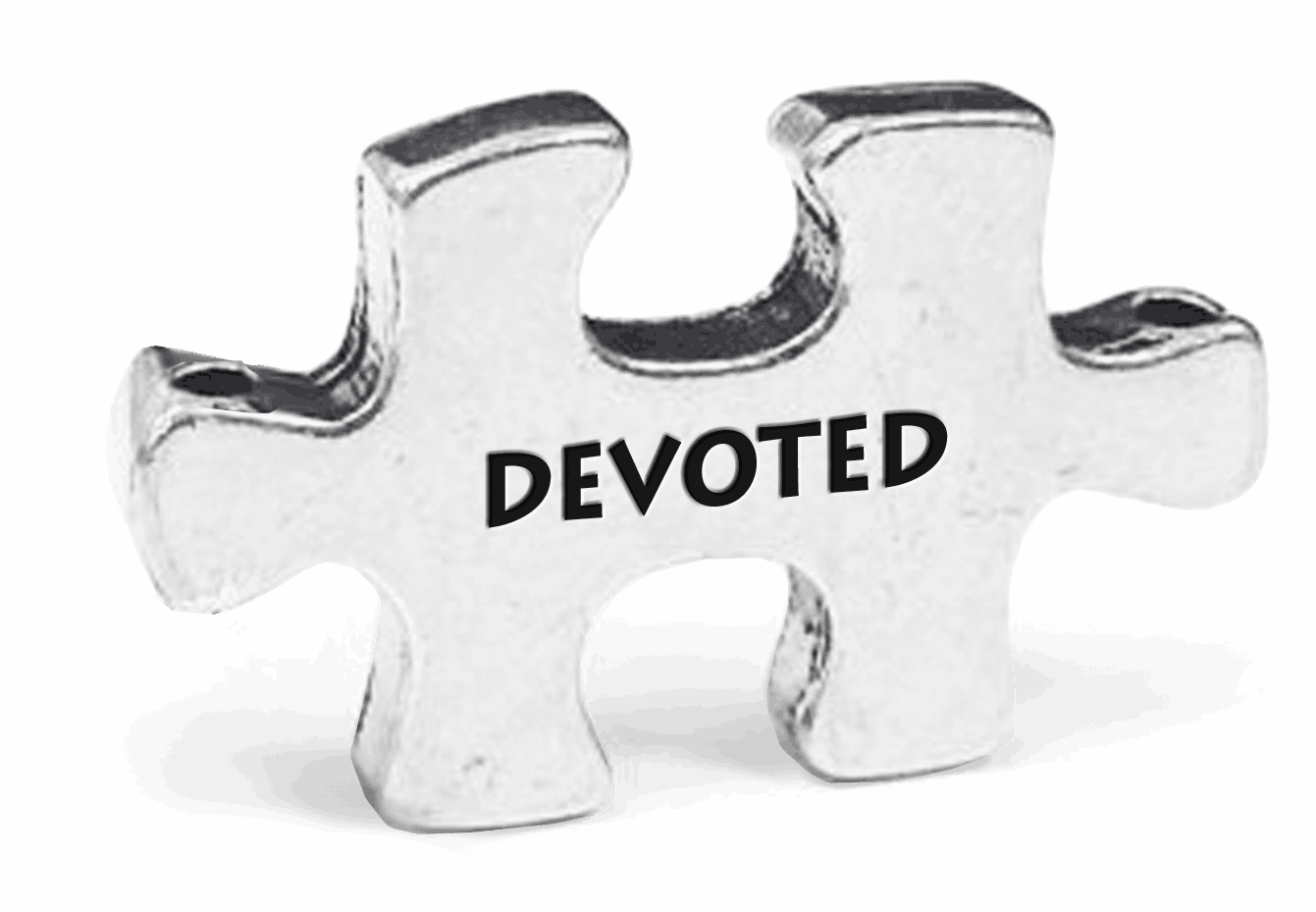 Devoted Puzzle Token on 30&quot; Ball Chain