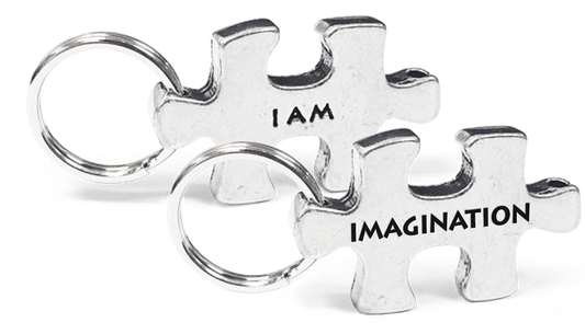 Imagination Puzzle Piece Token on Key Loop