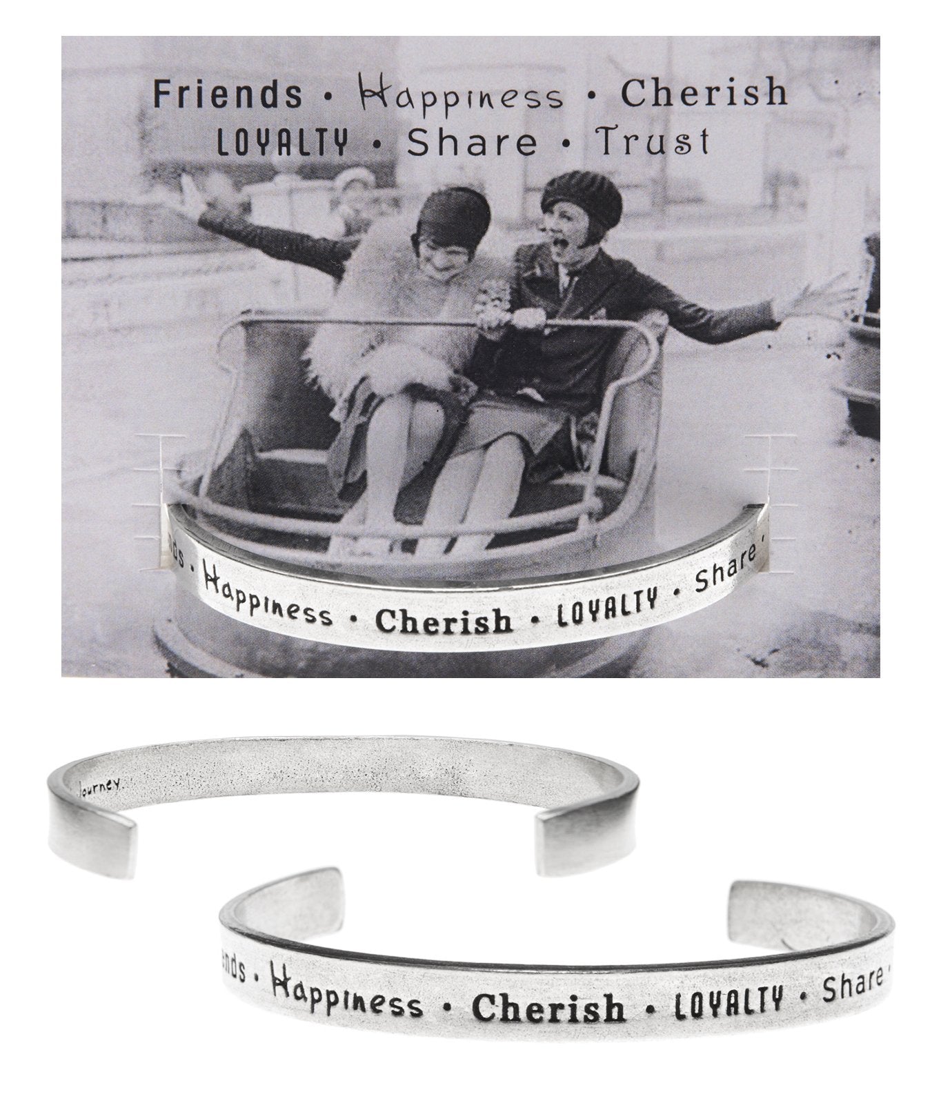 &quot;Friends-Happiness-Cherish&quot; Quotable Cuff on Friends Happiness Cherish Backer Card