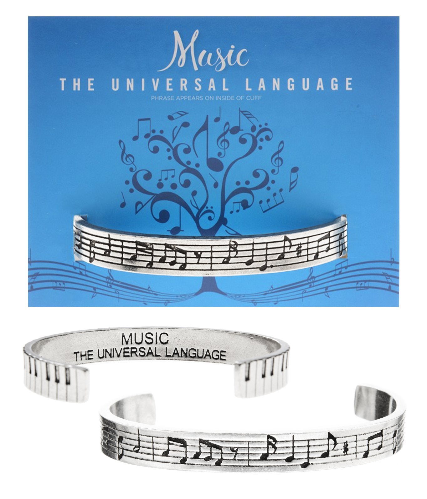 &quot;Musical Notes&quot; Quotable Cuff on Music Is The Universal Language Backer Card