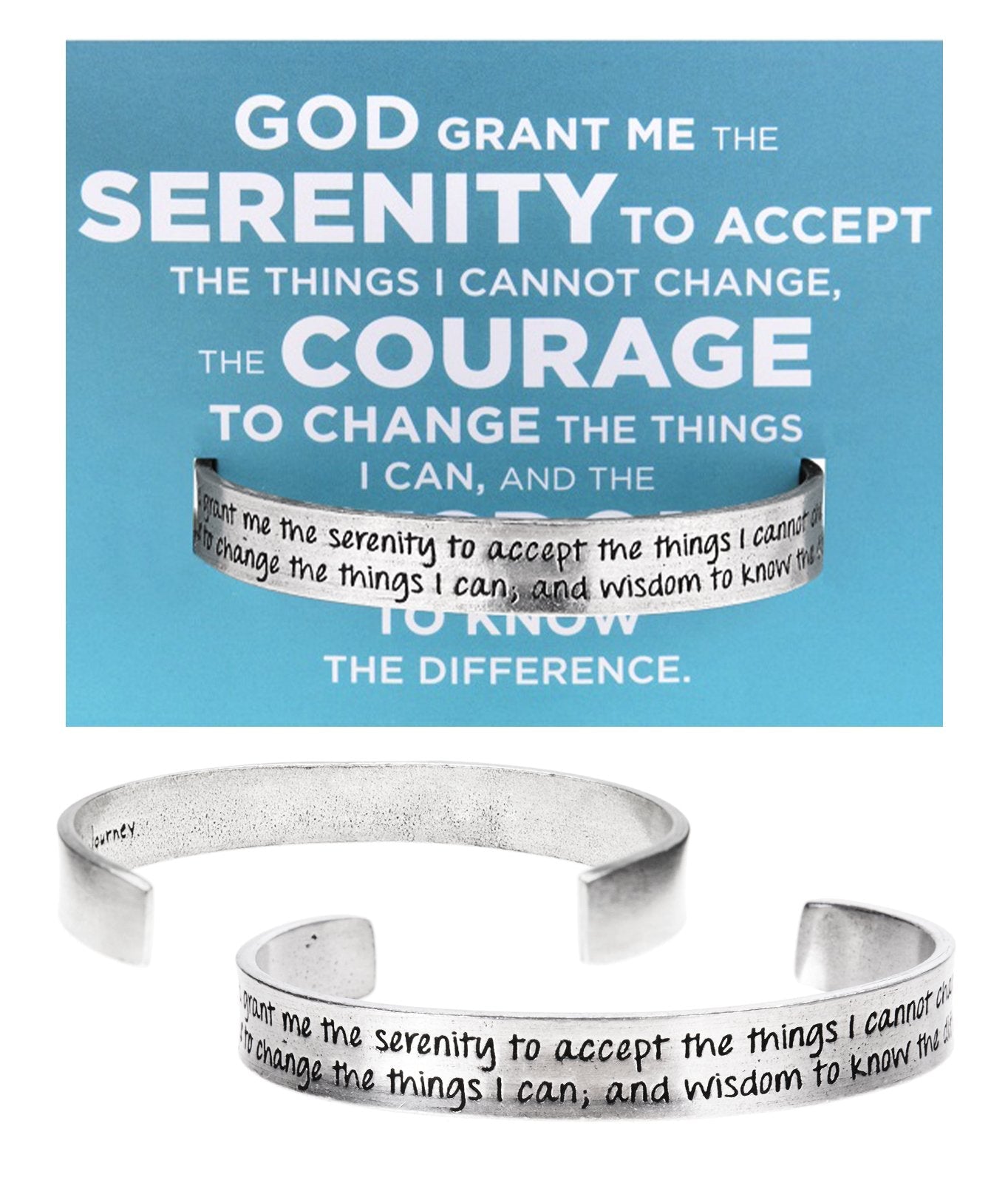 &quot;Serenity Prayer&quot; Quotable Cuff on Serenity Prayer Backer Card