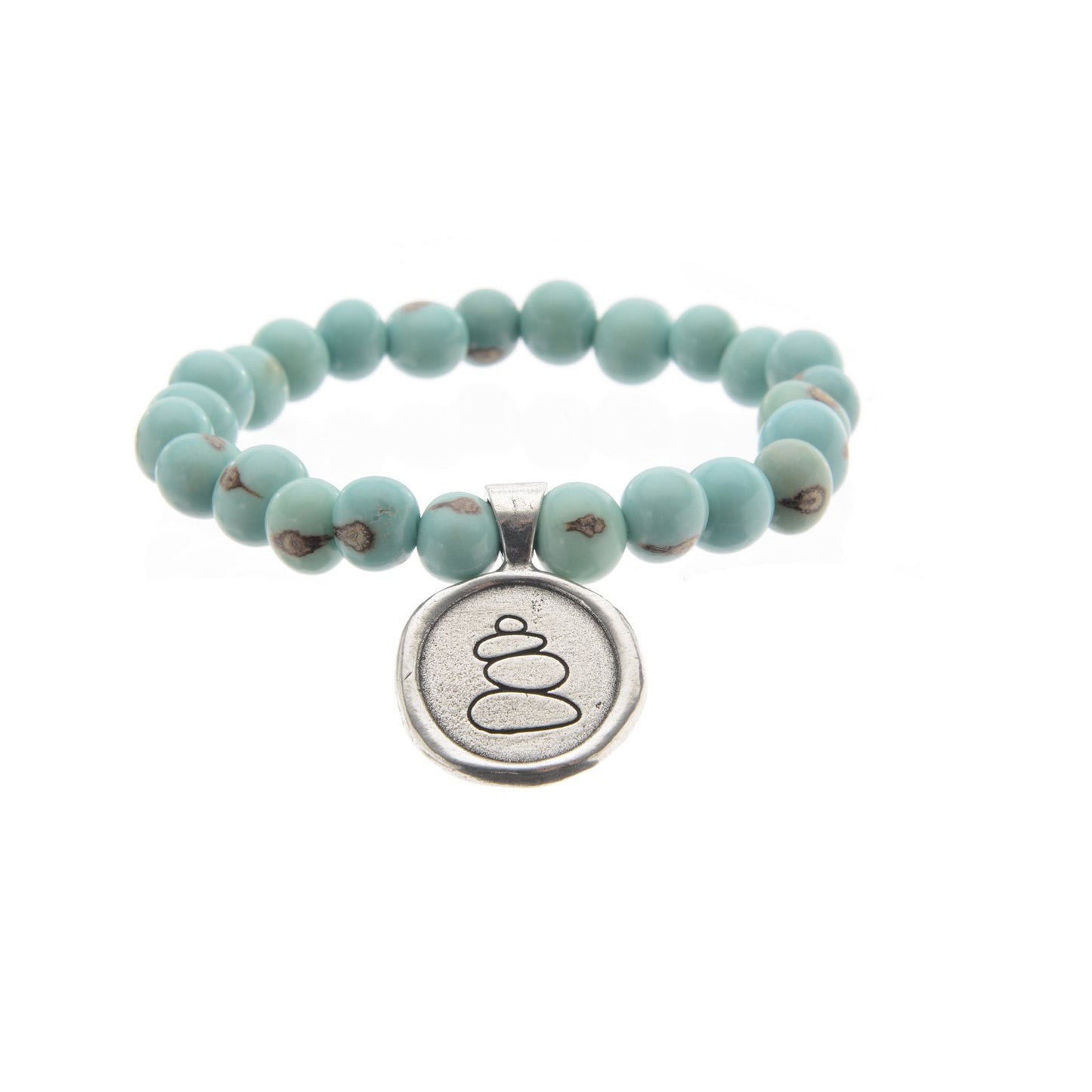 Acai Seeds Of Life Bracelet with Wax Seal - Baby Blue