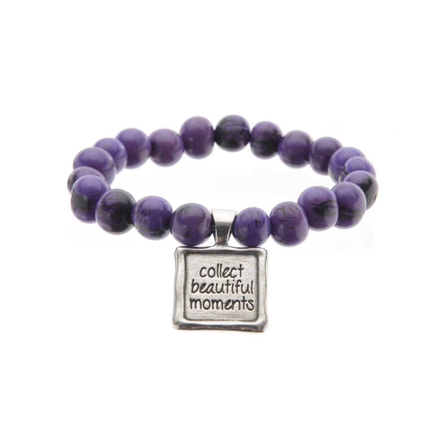 Acai Seeds Of Life Bracelet with Wax Seal - Purple