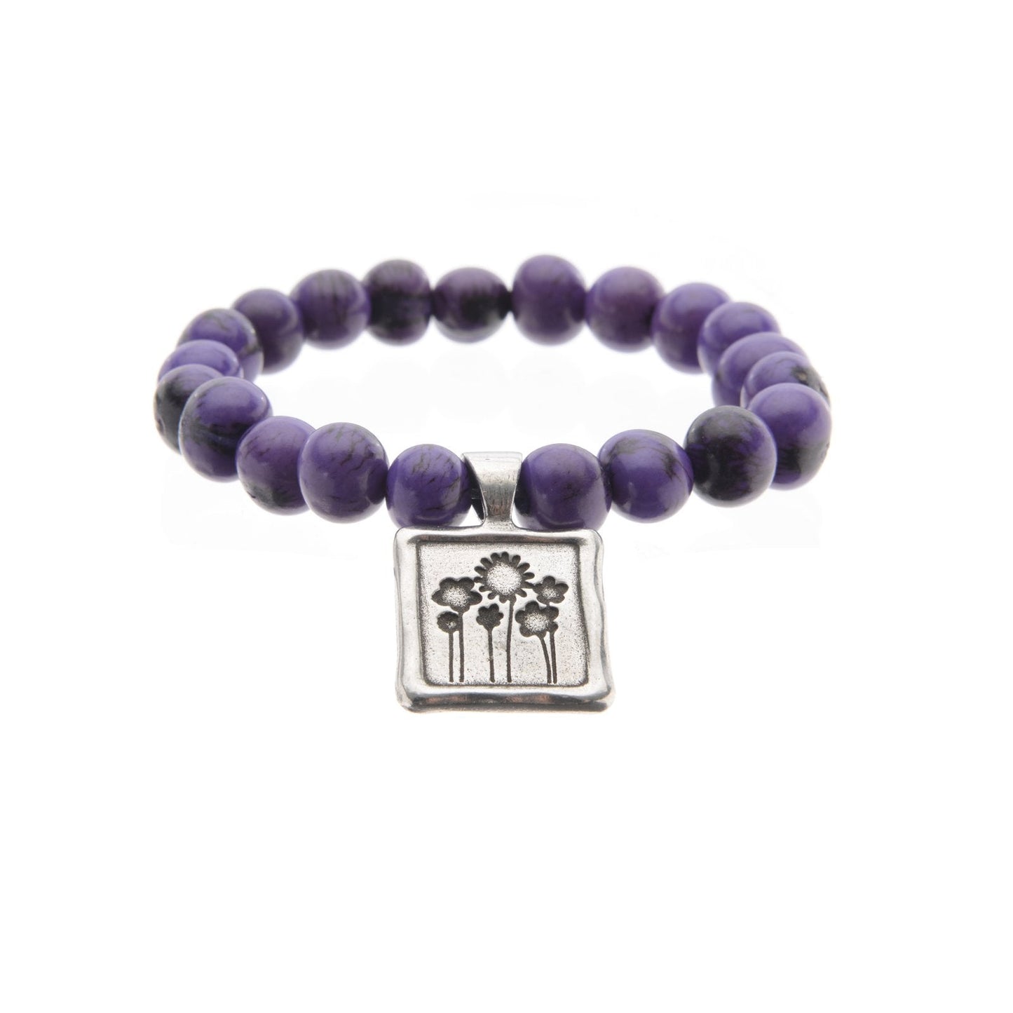 Acai Seeds Of Life Bracelet with Wax Seal - Purple