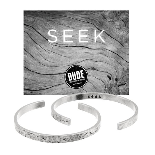 &quot;Seek&quot; DUDE Cuff with Seek Backer Card