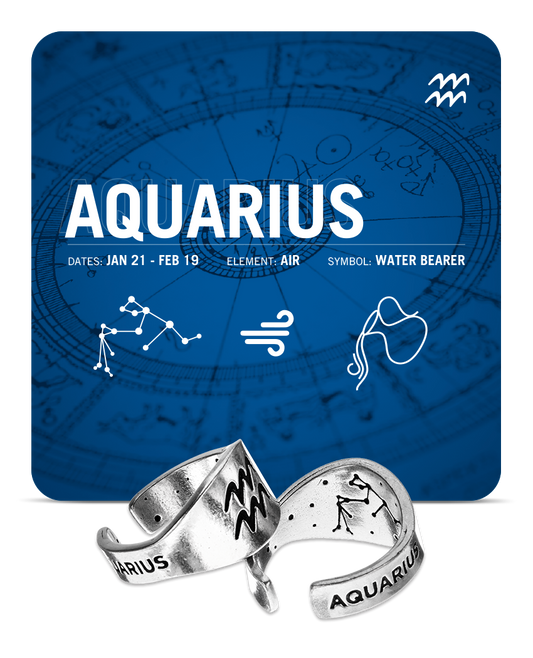 Zodiac Ring - Aquarius - Symbol