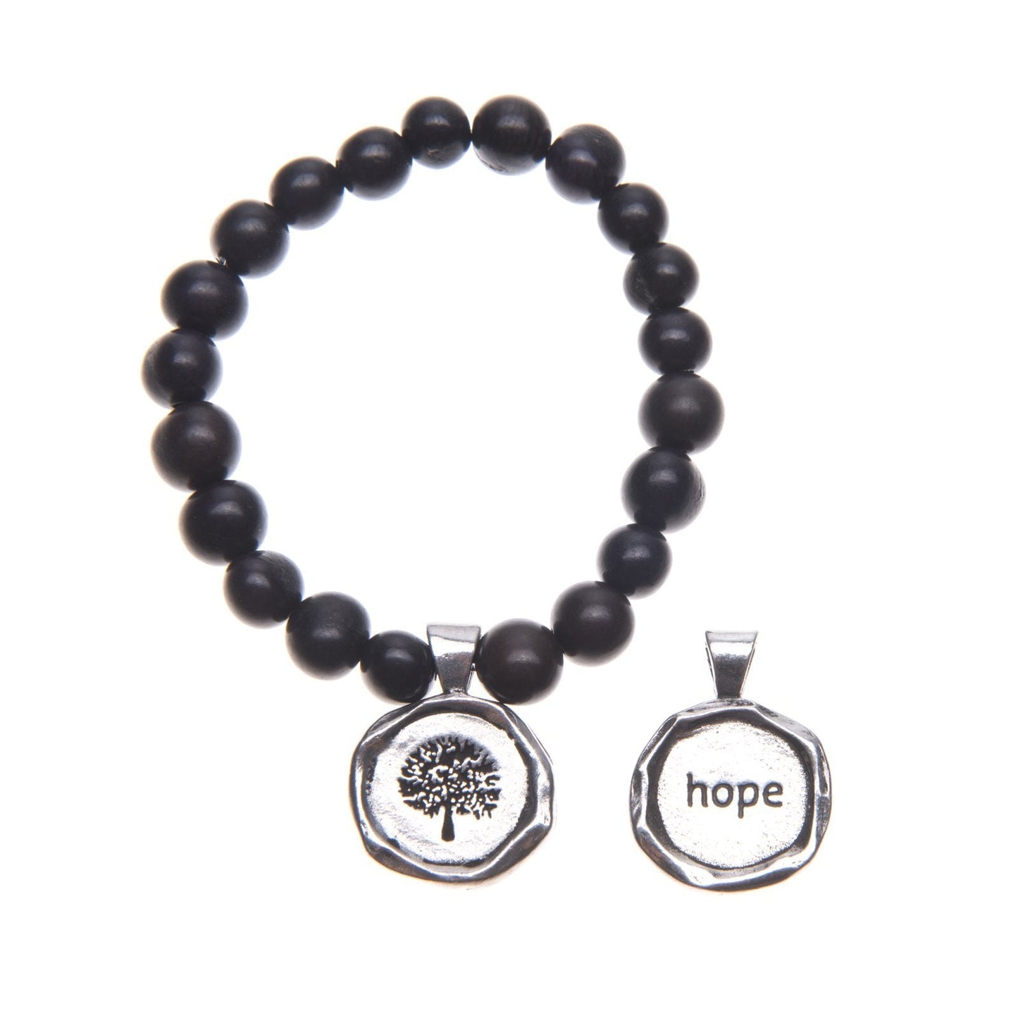 Acai Seeds Of Life Bracelet with Wax Seal - Black