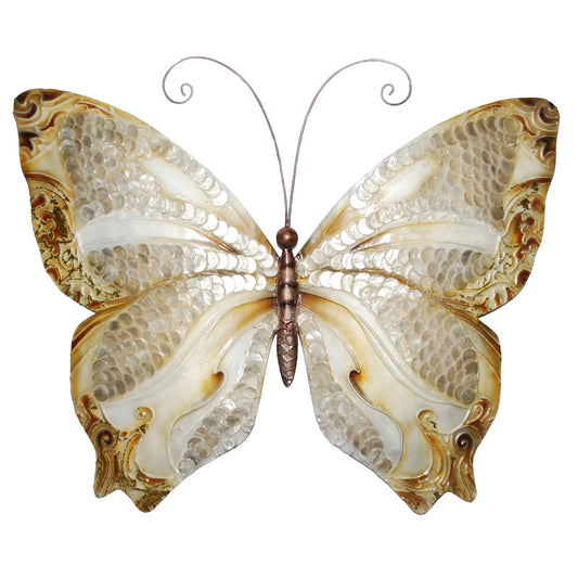 Butterfly Wall Decor With Pearl Scales And Browns