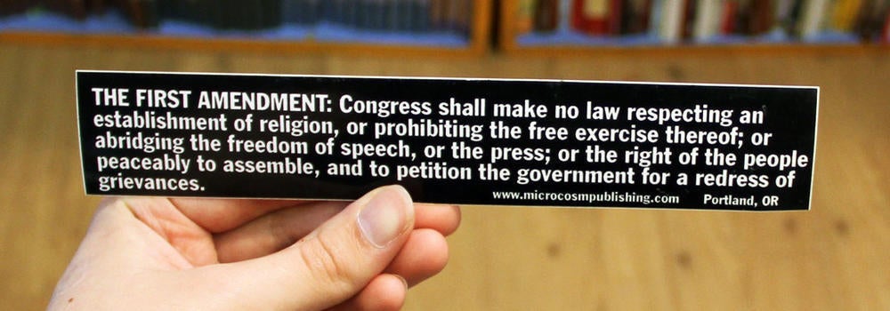 Sticker #178: First Amendment