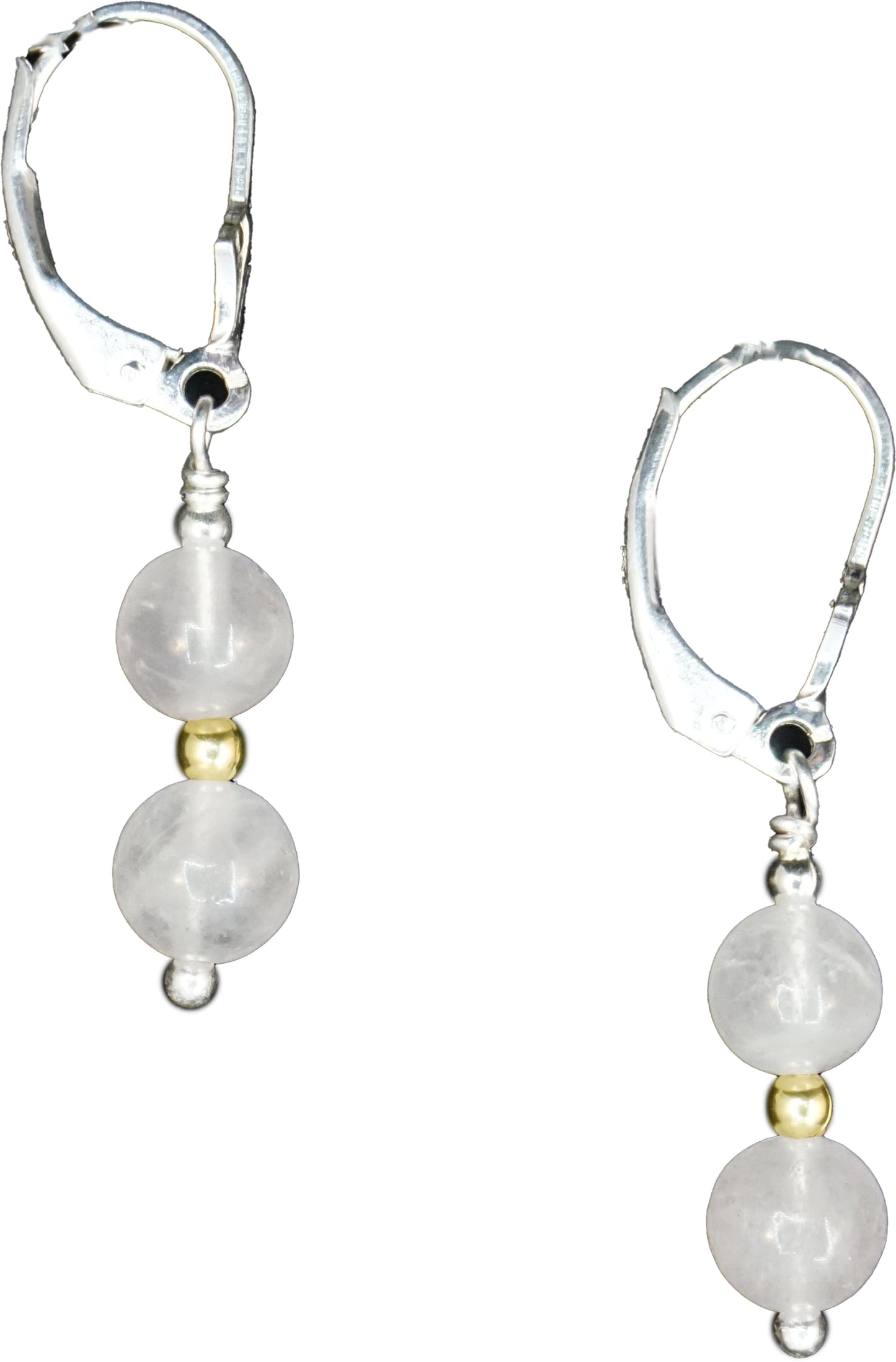 Earrings: Yogini: Double Round Moonstone (Qty. 1 Pair)