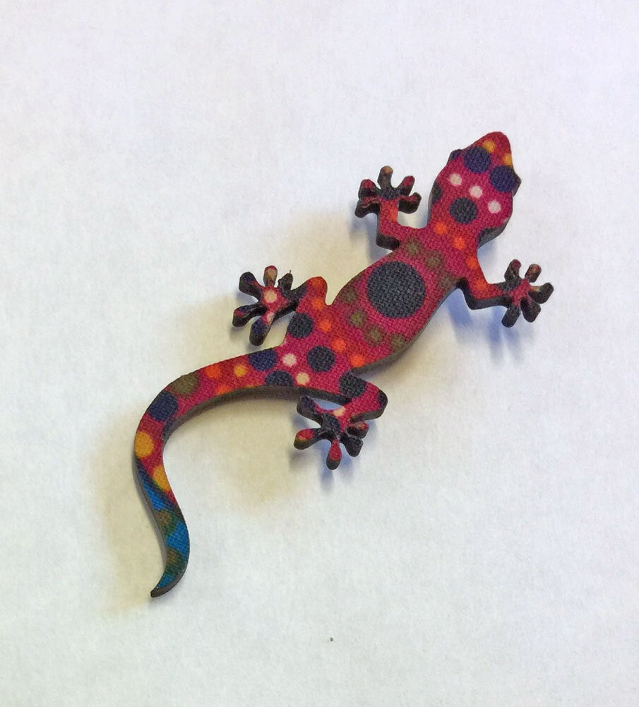 Gecko Fabric Magnet (min. 5)