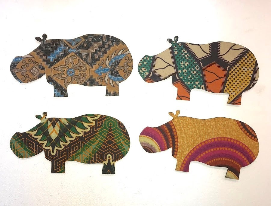 Hippo Fabric Magnet (min. 5)