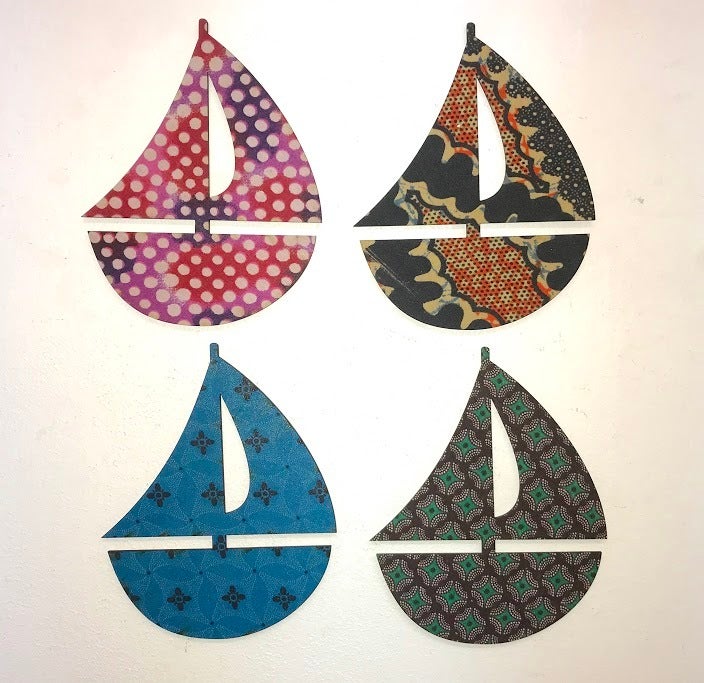 Sailboat Fabric Magnet (min. 5)