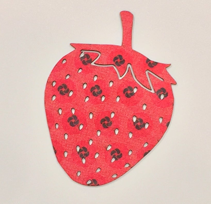 Strawberry Fabric Magnet (min. 5)