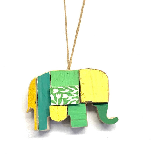 Elephant Wood Ornament (min. 3)